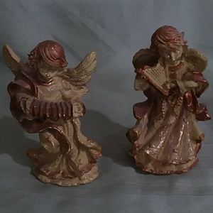 2 golden glitter Angels